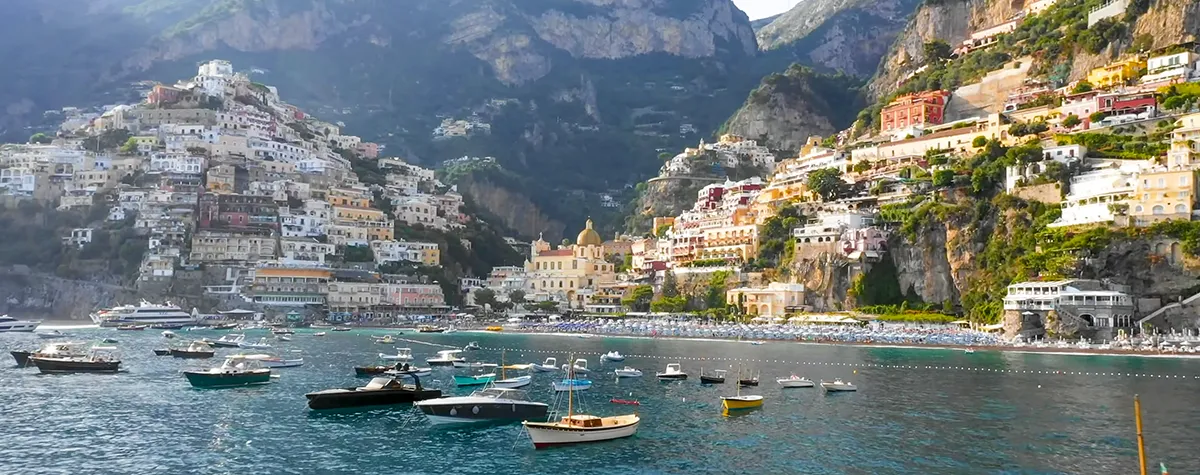 Positano a vista de drone